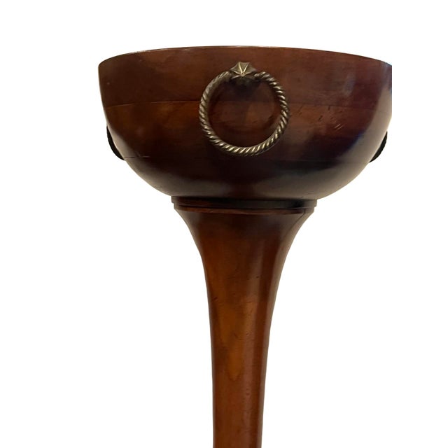 Art Deco 1930s Pair of Tall Art Deco Walnut and Ormolu Mounted Planters For Sale - Image 3 of 11