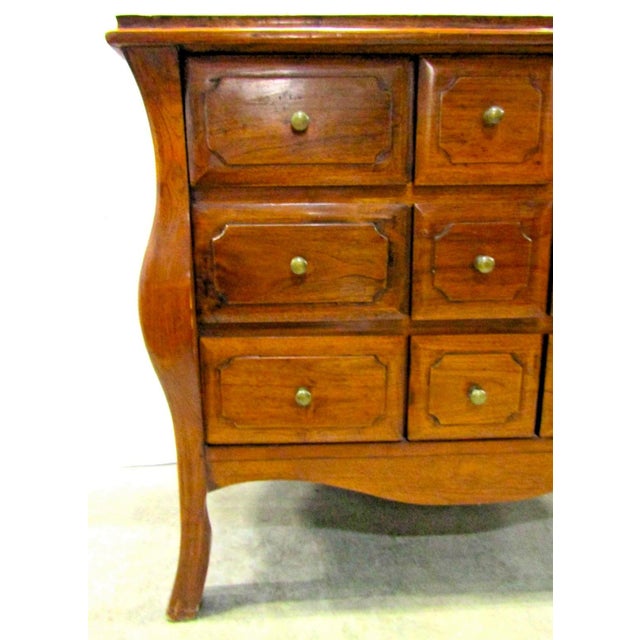 Traditional Antique Dutch Colonial Teak 9-Drawer Bombay Chest For Sale - Image 3 of 13