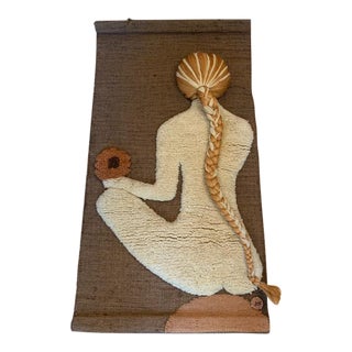 Don Freedman Nude Lady Woven Textile Wall Hanging For Sale