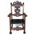 19th Century French Carved Walnut Turned Wood Armchair with Claw Feet For Sale In Miami - Image 6 of 18