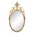 Share Vintage Italian 20th C Carved Wood Parcel Gilt & Silver Oval Wall Mirror For Sale
