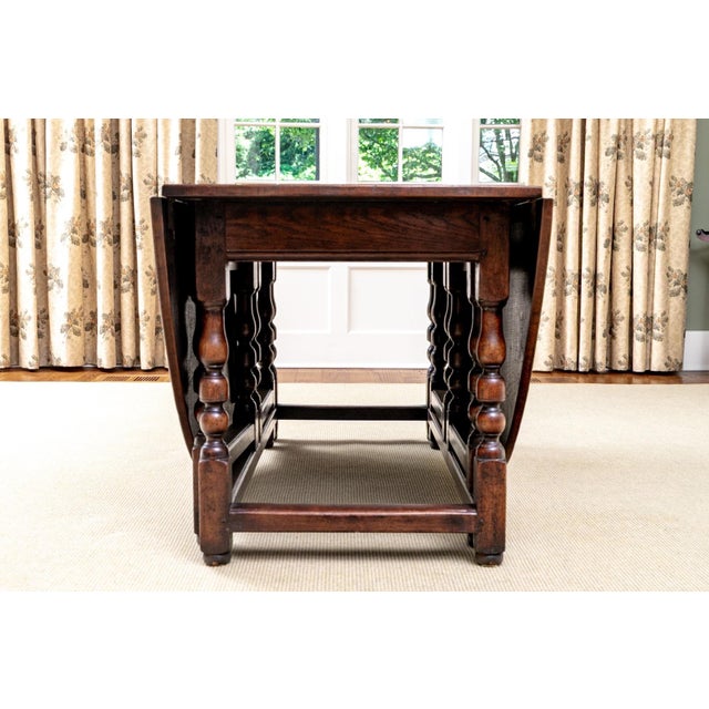 19th Century Oversized Oval Gate-Leg Drop Leaf Oak Dining Table For Sale - Image 12 of 16