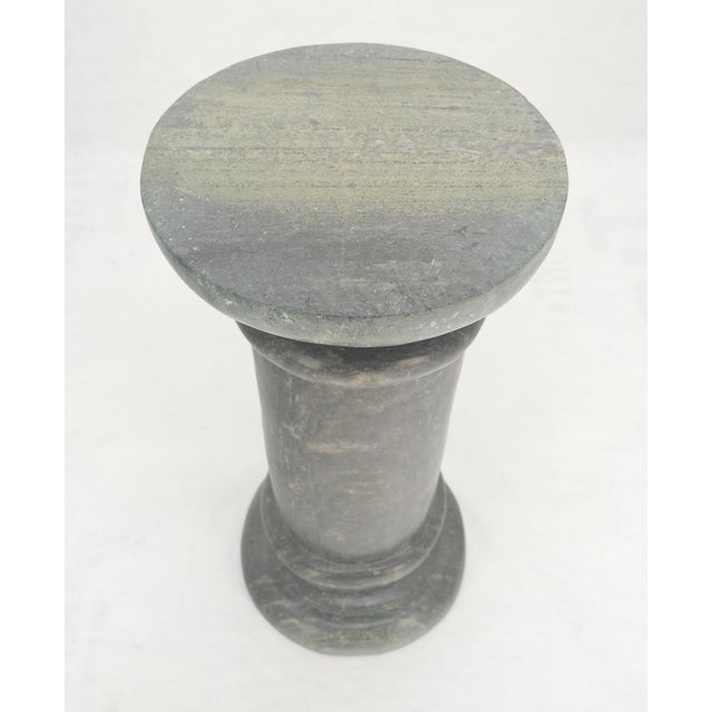 Mid-Century Modern Large 15" Diameter Turned Marble Pedestal MINT For Sale - Image 3 of 10