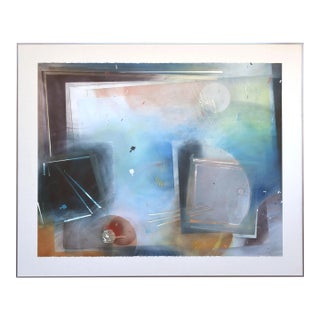 Space Bound, Large-Scale Gouache & Mixed Media Abstract, Signed by Nancy Louise Jones For Sale