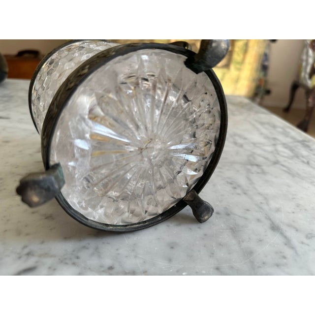 Italian Art Nouveau Rock Crystal Jar with Lid Faceted Cut and Ornamental Mount, 1890s For Sale - Image 12 of 18