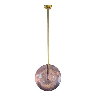 Contemporary Murano Glass Lollipop Pendant in Lavender For Sale