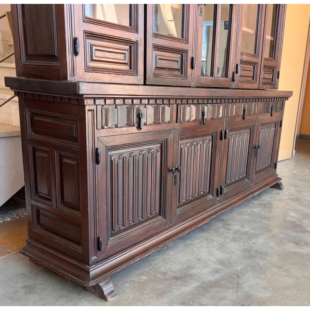 Late 19th Century 19th Century French Large Empire Period Bookcase or Church Cupboard For Sale - Image 5 of 18