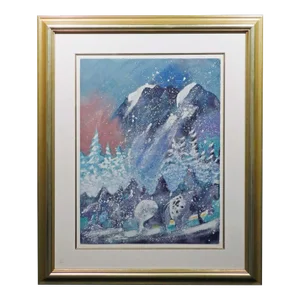 Earl Biss "Storm on Thunder Mountain" Serigraph on Paper Hand Signed Framed1996