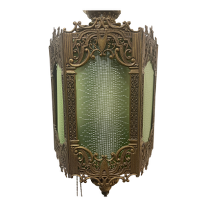 Vintage Brass Swag Lamp