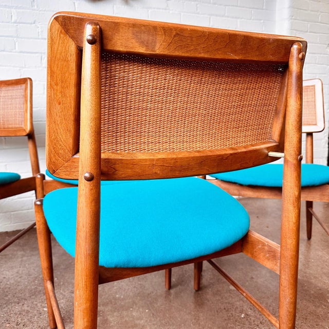 Conant Ball Woven Cane Back Dining Chair Set of 4 Chairish