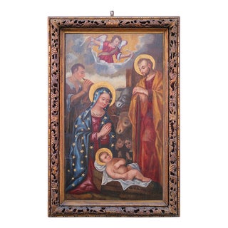 Antonio Marinoni, Nativity, 1500s, Oil on Board For Sale