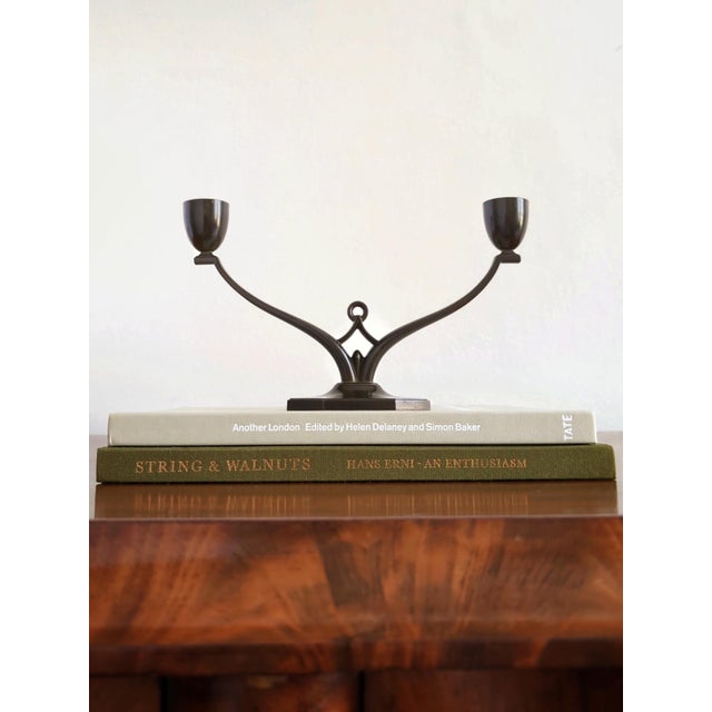 Art Deco Bronze Candelabra from Just Andersen, 1930s For Sale - Image 16 of 17