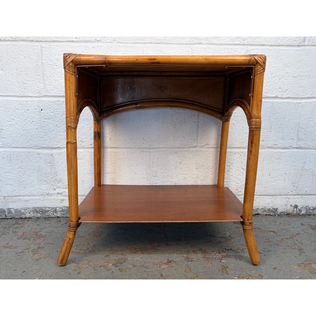 Vintage Bamboo and Rattan Nightstand For Sale - Image 12 of 12