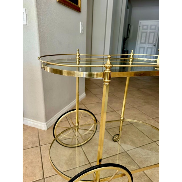Italian Neo-Classic Brass Bar or Tea Cart For Sale - Image 17 of 17