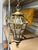 French Early 20th Century Brass & Beveled Glass Lantern Pendant Light For Sale - Image 3 of 10
