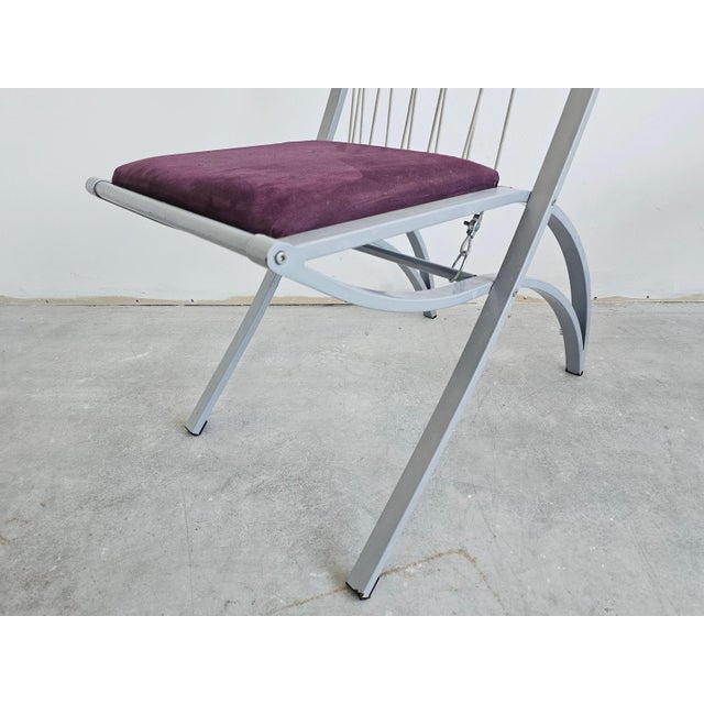 Postmodern Sculptural Harp Dining Chairs from Dietrich Design, 1980s, Set of 4 For Sale - Image 15 of 17