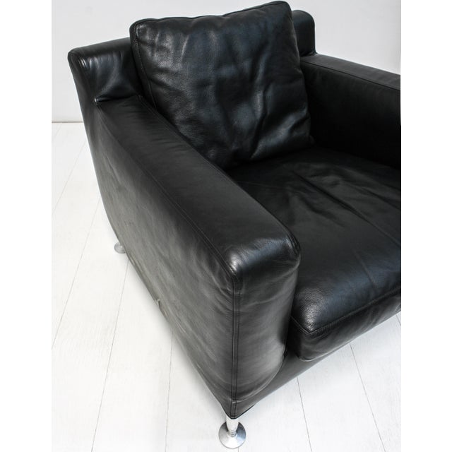 Harry Chairs in Black Leather by Antonio Citterio for B&B Italia, 1990s, Set of 2 For Sale - Image 11 of 14