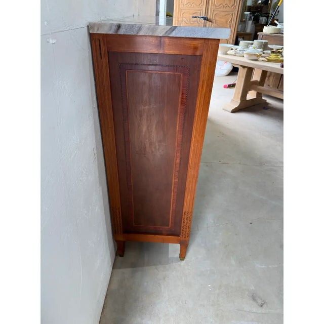 19th Century French Louis XVI Marble Top Sideboards / Bar For Sale - Image 9 of 11