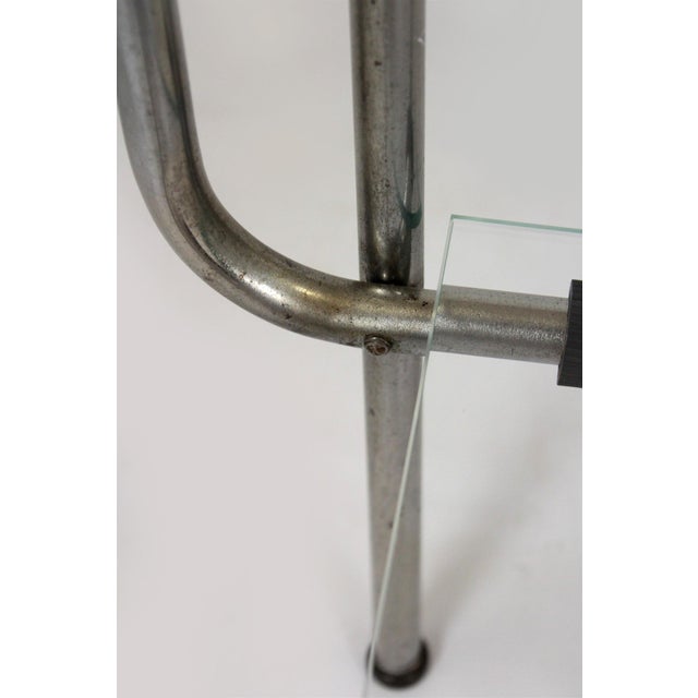 1930s Large Bauhaus Functionalist Plant Stand in Chromed Steel and Glass, Former Czechoslovakia, 1930s For Sale - Image 5 of 13