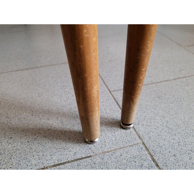 Vintage Scandinavian Chairs in Beech and Black Skai, 1960s, Set of 4 For Sale - Image 10 of 17