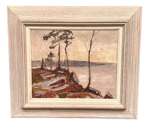 Scandinavian Artist, Landscape, 1950s, Oil on Panel, Framed