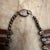 Los Castillo Los Castillo Taxco Bib" or "Fringe" Necklace Silver Ebony Mid Century Modern For Sale - Image 4 of 10