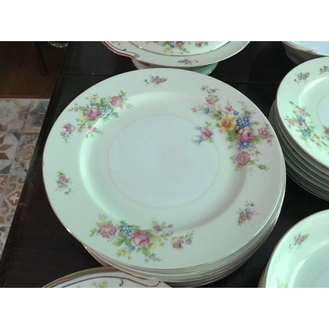 Ceramic Antique Supreme Lw China , Hand-Painted , Service for 8 - 57 Pieces For Sale - Image 7 of 10