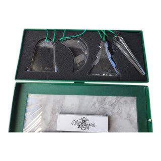 Late 20th Century Oleg Cassini Crystal Ornaments Signed , Set of 4 For Sale