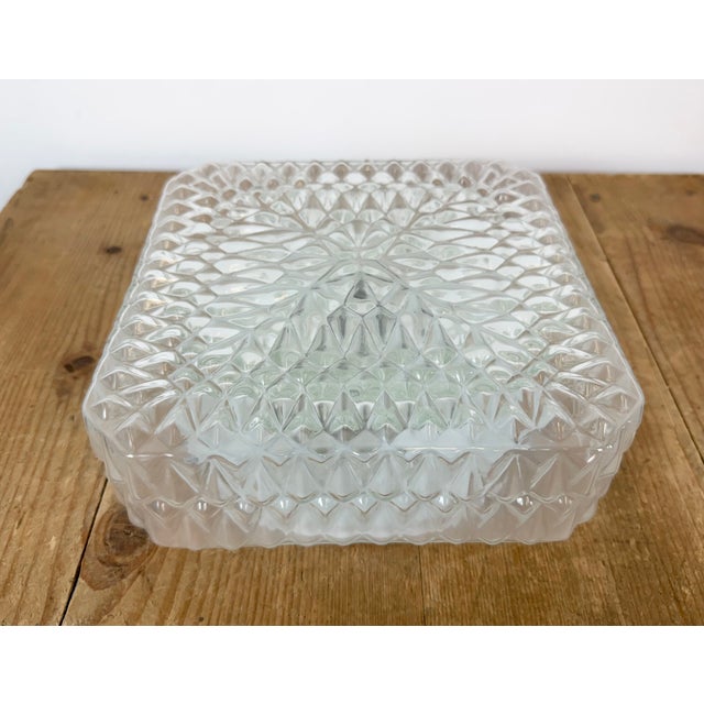 1980s Vintage Glass Wall or Ceiling Light, 1970s For Sale - Image 5 of 16