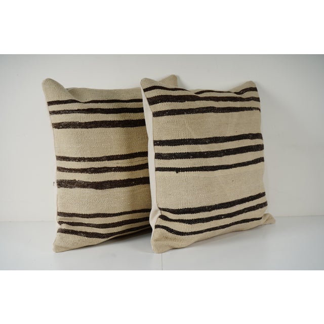 Handmade Turkish Rug Pillow Covers • Vintage Rug Decor Elevate your home decor with these exquisite 24" x 24" pillow...