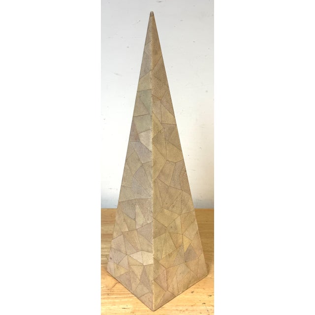 Large Inlaid Specimen Shagreen Obelisk Attributed to R & Y Augousti For Sale - Image 10 of 14