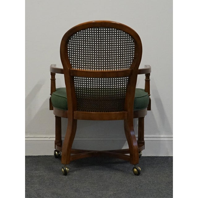 Century Furniture Solid Cherry French Regency Revival Cane Back Game Arm Chair For Sale In Kansas City - Image 6 of 9