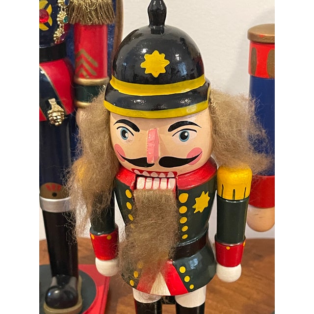 Shabby Chic 3 Vintage Herman Wood Nutcrackers Holiday For Sale - Image 3 of 5