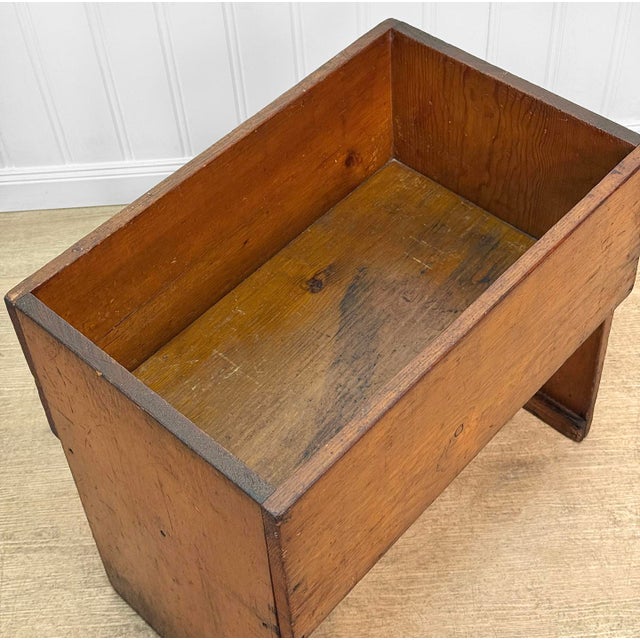 Antique Farmhouse Pine Bread Dough Box Trough Stand - 24" For Sale - Image 6 of 12