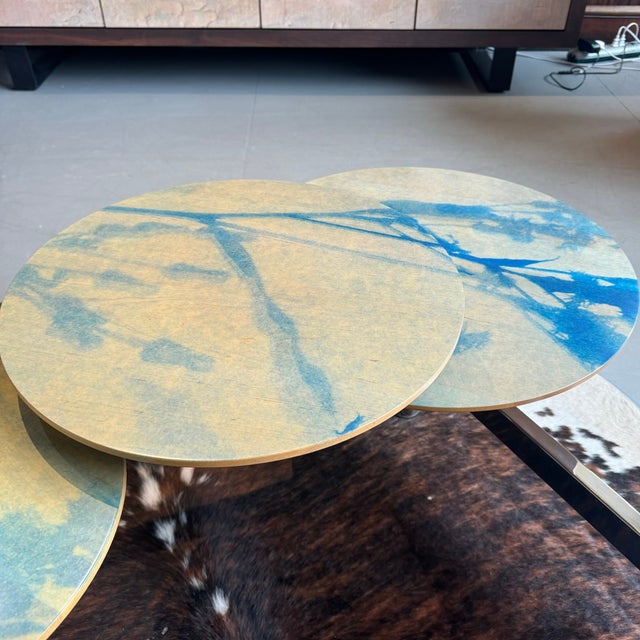 2020s Drake Multilevel Cocktail Coffee Table With Photo Print For Sale - Image 5 of 5