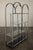 1970s Chrome Glass Brass Etagere Mixed Metal Glam Display Shelf Baughman For Sale - Image 9 of 16