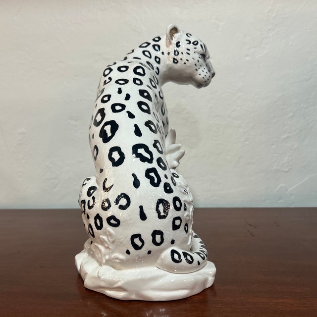 Fitz and Floyd Fitz and Floyd Villa Palm Porcelain Cheetah For Sale - Image 4 of 9