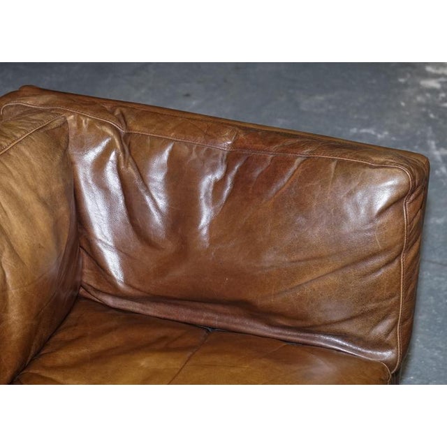 Brown Large Brown Leather 3-Seater Sofa from Halo Groucho For Sale - Image 8 of 18