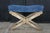 Vintage Italian Neoclassical X-Form Curule Bench Stool Ottoman Attributed to Baker Furniture For Sale - Image 10 of 18