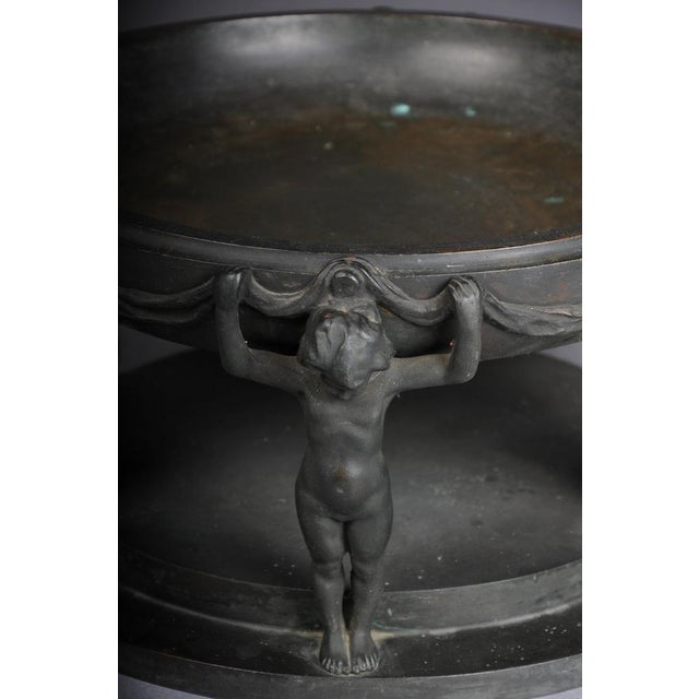 Metal Large Antique Bronze Centerpiece Bowl by Anton Grath, 1920 For Sale - Image 7 of 18