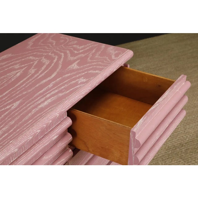 Postmodern Cerused Pink Dresser in the Style of Jay Spectre for Century, 1980s For Sale - Image 14 of 18