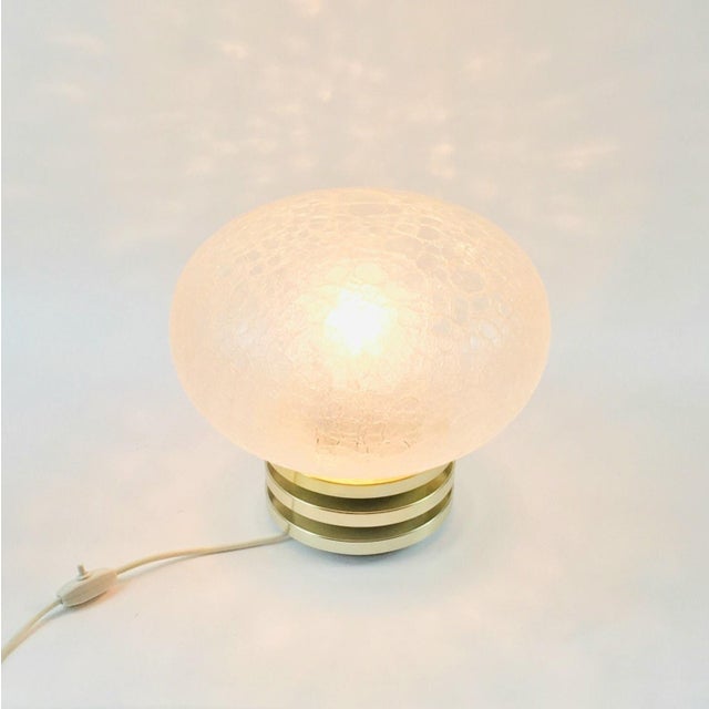 Metal Mid-Century Space Age Glass Table Lamp from Doria, Germany, 1960s For Sale - Image 7 of 10