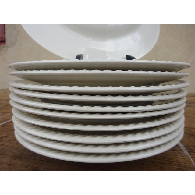 Ivory Soup Plates in Lunéville Earthenware by Keller & Guerin, 1890s, Set of 11 For Sale - Image 8 of 18