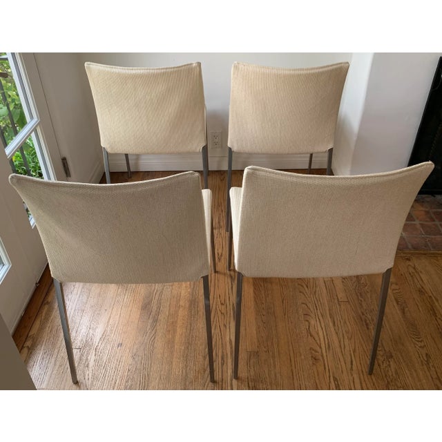 Contemporary 1990s Solid Aluminum Frame Dining Side Chairs, Set of 4 For Sale - Image 3 of 12