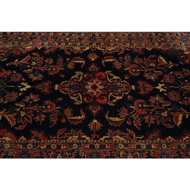 Antique Sarouk Rug 4'4'' x 6'6'' For Sale - Image 9 of 11