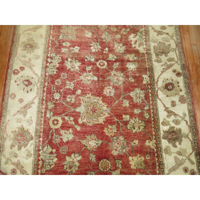 Zabihi Collection Crimson Red Turkish Oushak Carpet For Sale - Image 9 of 12