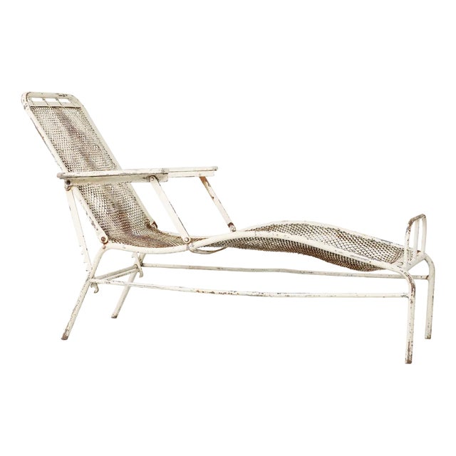Garden Lounge Chair by Jean Prouvé & Jules Leleu for Martel de Janville, 1937 For Sale