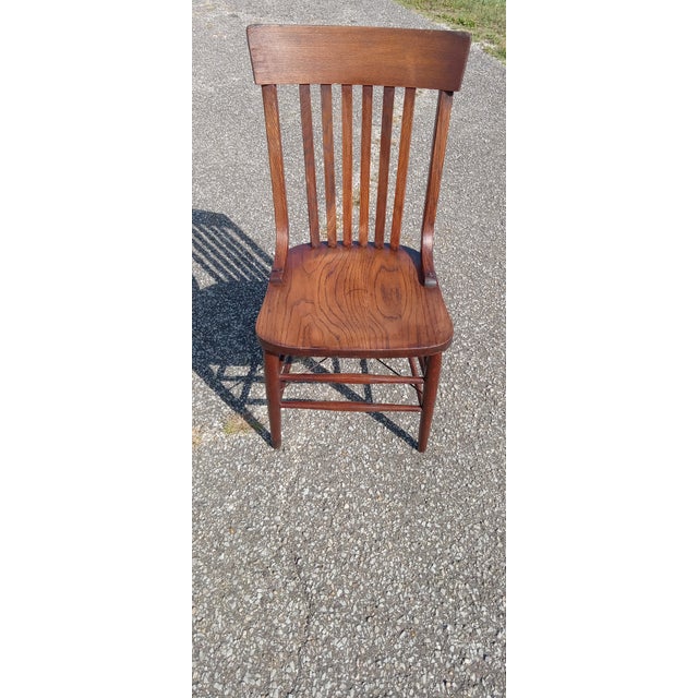 1910s 1910s Vintage Solid Wood Farmhouse Chair For Sale - Image 5 of 12