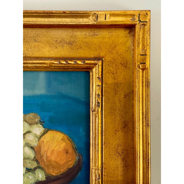 Mid-Century Danish Oil on Board Still Life of Colorful Fruit, 1950’s For Sale - Image 4 of 11