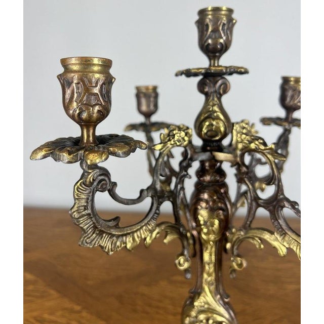 Vintage French Style Ornate Decorative Candleholder For Sale - Image 3 of 10